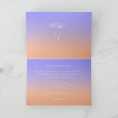 ラベンダーピーチパープルオブブライドおめでとう カード (内部)