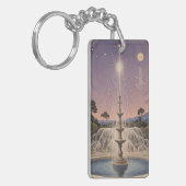 ラベンダーファウンテンズルラビーパーソナライズされた キーホルダー (正面左)