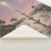 ラベンダーファウンテンズルラビーパーソナライズされた シェルパブランケット (3/4)