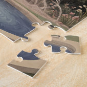 ラベンダーファウンテンズルラビーパーソナライズされた ジグソーパズル (側面)