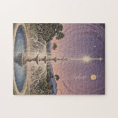 ラベンダーファウンテンズルラビーパーソナライズされた ジグソーパズル (横)