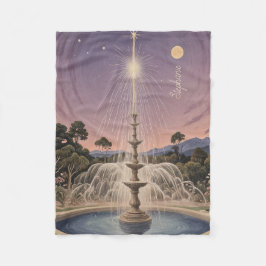 ラベンダーファウンテンズルラビーパーソナライズされた フリースブランケット