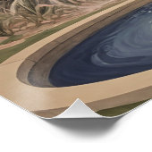 ラベンダーファウンテンズルラビーパーソナライズされた ポスター (コーナー)