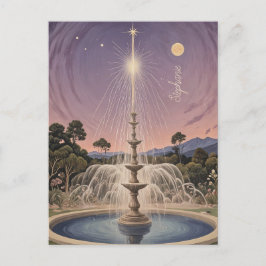 ラベンダーファウンテンズルラビーパーソナライズされた ポストカード