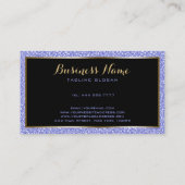 ラベンダーファックスグリッター金ゴールドアクセント化粧品事業 名刺 (裏面)