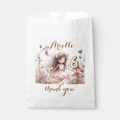 ラベンダーファンタジー妖精のワイルドフラワーパステル誕生日 フェイバーバッグ (正面)