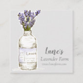 ラベンダーファームハーブオーガニックズアロマセラピー スクエア名刺 (正面)