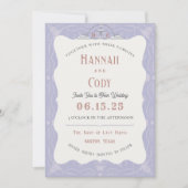 ラベンダーフィールズウエスタンボホ結婚式招待状 招待状 (正面)