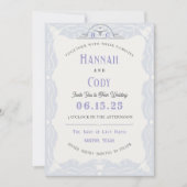 ラベンダーフィールズオブブルーウェスタン結婚式招待状 招待状 (正面)