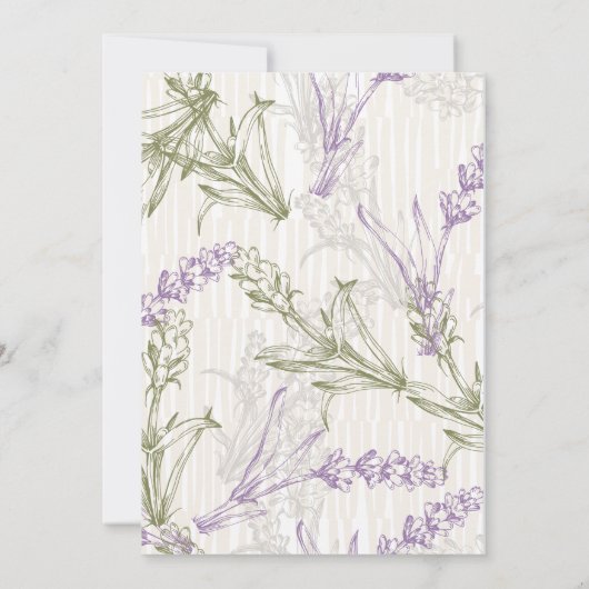 ラベンダーフィールズオブブルーウェスタン結婚式招待状 招待状 (裏面)