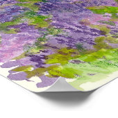 ラベンダーフィールズカントリーキャビン水の色絵画ズ ポスター (角)