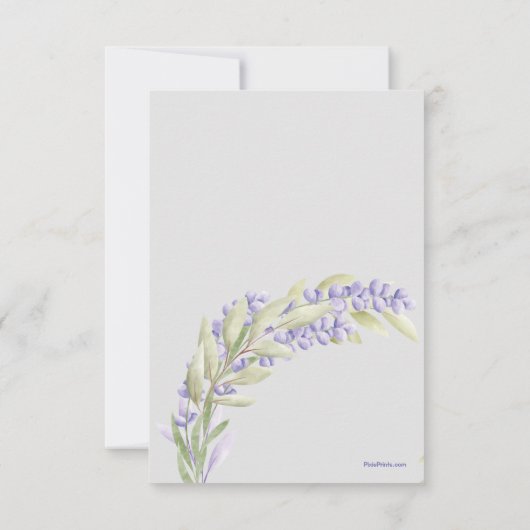 ラベンダーフィールズ死別サンキューカード 出欠カード (裏面)