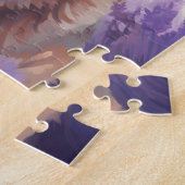 ラベンダーフィールドのドイツの羊飼い ジグソーパズル (側面)