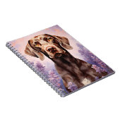 ラベンダーフィールドのドイツ語の短いポインタ ノートブック (右側)