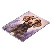 ラベンダーフィールドのドイツ語の短いポインタ ノートブック (左側)