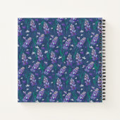 ラベンダーフィールドのパターン（紫） ノートブック (裏面)