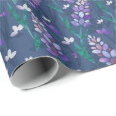 ラベンダーフィールドのパターン(紫) ラッピングペーパー (ロールコーナー)