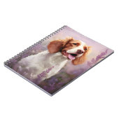 ラベンダーフィールドのブリタニー犬 ノートブック (左側)