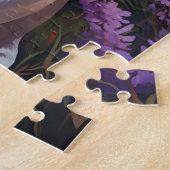 ラベンダーフィールドのワイマラナー ジグソーパズル (側面)