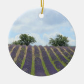 ラベンダーフィールドクリスマスオーナメント セラミックオーナメント (正面)