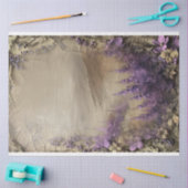 ラベンダーフィールドシャビーシックなデジタルミックスメディア 薄葉紙 (クラフト)