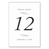 ラベンダーフィールドテーブル番号 テーブルナンバー (裏面)