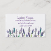 ラベンダーフィールドハーブウォーター色の花 名刺 (裏面)