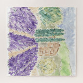 ラベンダーフィールドフランスウォーターカラージグソーパズル ジグソーパズル (横)