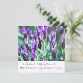 ラベンダーフィールドフローラ母の日紫色の花 カード (スタンド正面)