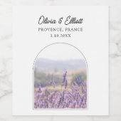 ラベンダーフィールド結婚式の引き出物 ワインラベル (シングルラベル)