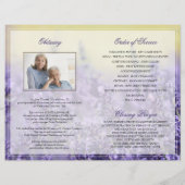 ラベンダーフィールド葬儀プログラム |愛するメモリ内 チラシ (裏面)