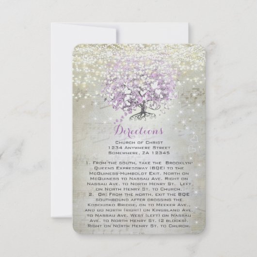 ラベンダーフェアユタリーライツスター結婚ズの囲い 招待状 (正面)