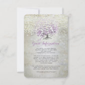ラベンダーフェアユタリーライトとスター結婚ズ 招待状 (正面)