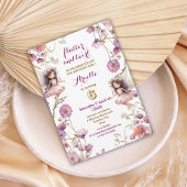 ラベンダーフェアリーのワイルドフラワーピクシー招待状 招待状