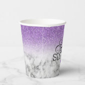 ラベンダーフェイクグリッター/マーブルスウィート16 紙コップ (右)
