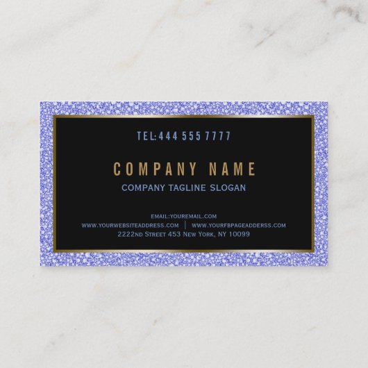 ラベンダーフェイクグリッター 名刺 (裏面)
