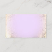 ラベンダーフェイク金ゴールド箔サンキューカード 名刺 (裏面)