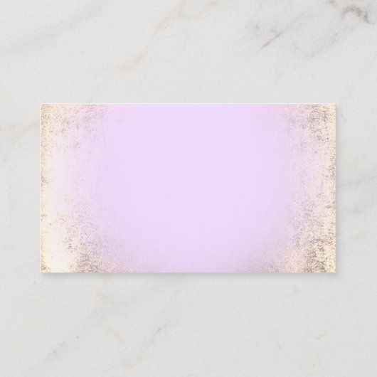 ラベンダーフェイク金ゴールド箔サンキューカード 名刺 (裏面)
