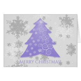 ラベンダーフェスティバルクリスマスツリーグリーティングカード