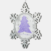 ラベンダーフェスティバルクリスマスツリースノーフレークオーナメント スノーフレークピューターオーナメント (右)