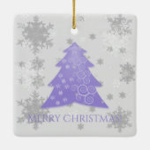 ラベンダーフェスティバルクリスマスツリーセラミックオーナメント セラミックオーナメント (裏面)