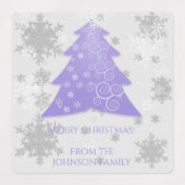 ラベンダーフェスティバルクリスマスツリーベーキングラベル ラベル (デザイン1)