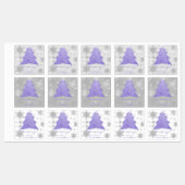 ラベンダーフェスティバルクリスマスツリーベーキングラベル ラベル (シート)