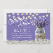 ラベンダーフエレガントァワーズメイソンジャーブライダルシャワー 招待状 (正面)