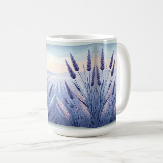 ラベンダーフエレガントィールド,ラベンダーガーデン コーヒーマグカップ (正面右)
