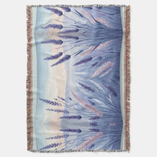 ラベンダーフエレガントィールド,ラベンダーガーデン スローブランケット (正面縦)