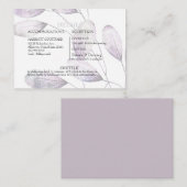 ラベンダーフエレガントリーガキャッシュバー&シャトルズ結婚ズ エンクロージャーカード (正面/裏面)