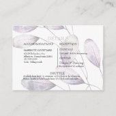 ラベンダーフエレガントリーガキャッシュバー&シャトルズ結婚ズ エンクロージャーカード (正面)