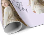 ラベンダーフォグカスタム&誕生日文字と写真 – ラッピングペーパー (ロールコーナー)