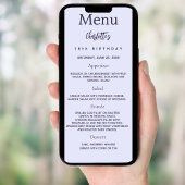 ラベンダーフォトおもしろいファクト誕生日メニューカード 招待状